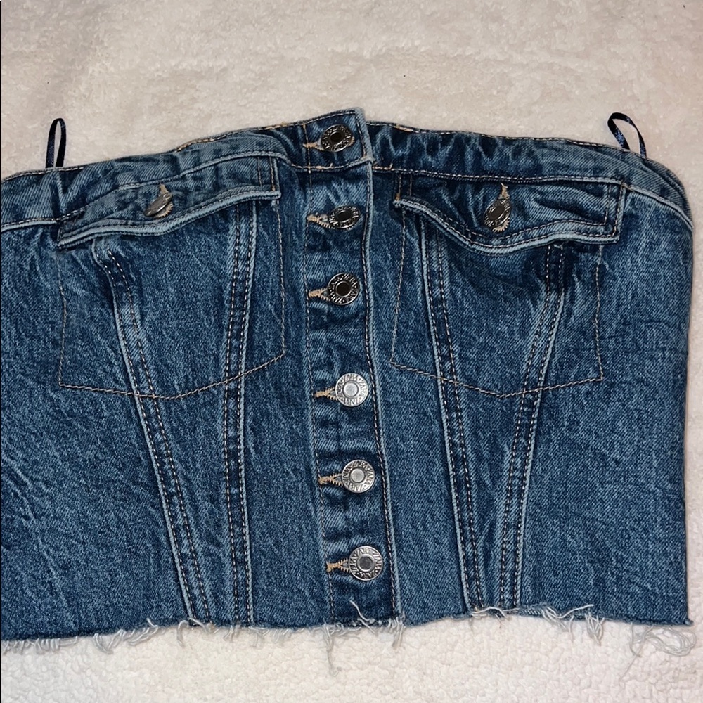 Women's Denim Corset Top